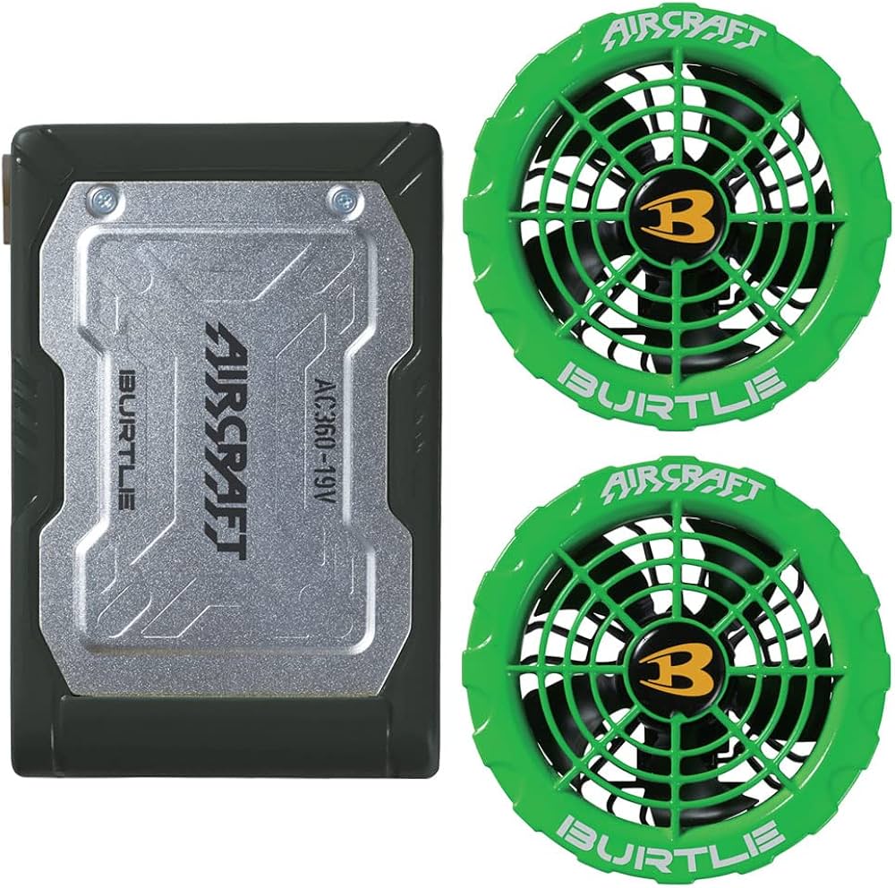 Amazon.co.jp: バートル BURTLE ライムファン＋新型19V緑バッテリー