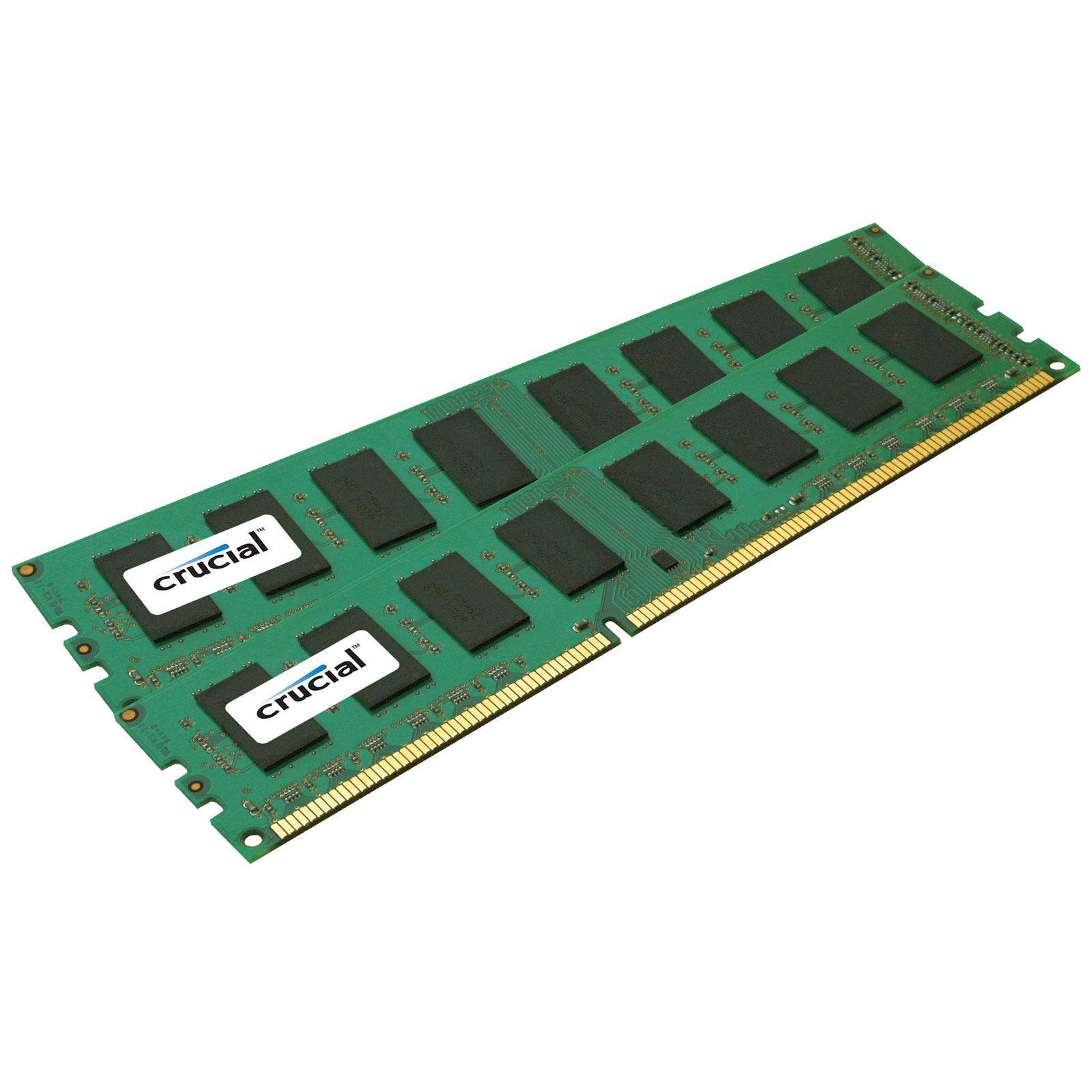 Crucial 16GB Kit (8GBx2) DDR3/DDR3L-1600MT/s (PC3-12800) DR x8 ECC