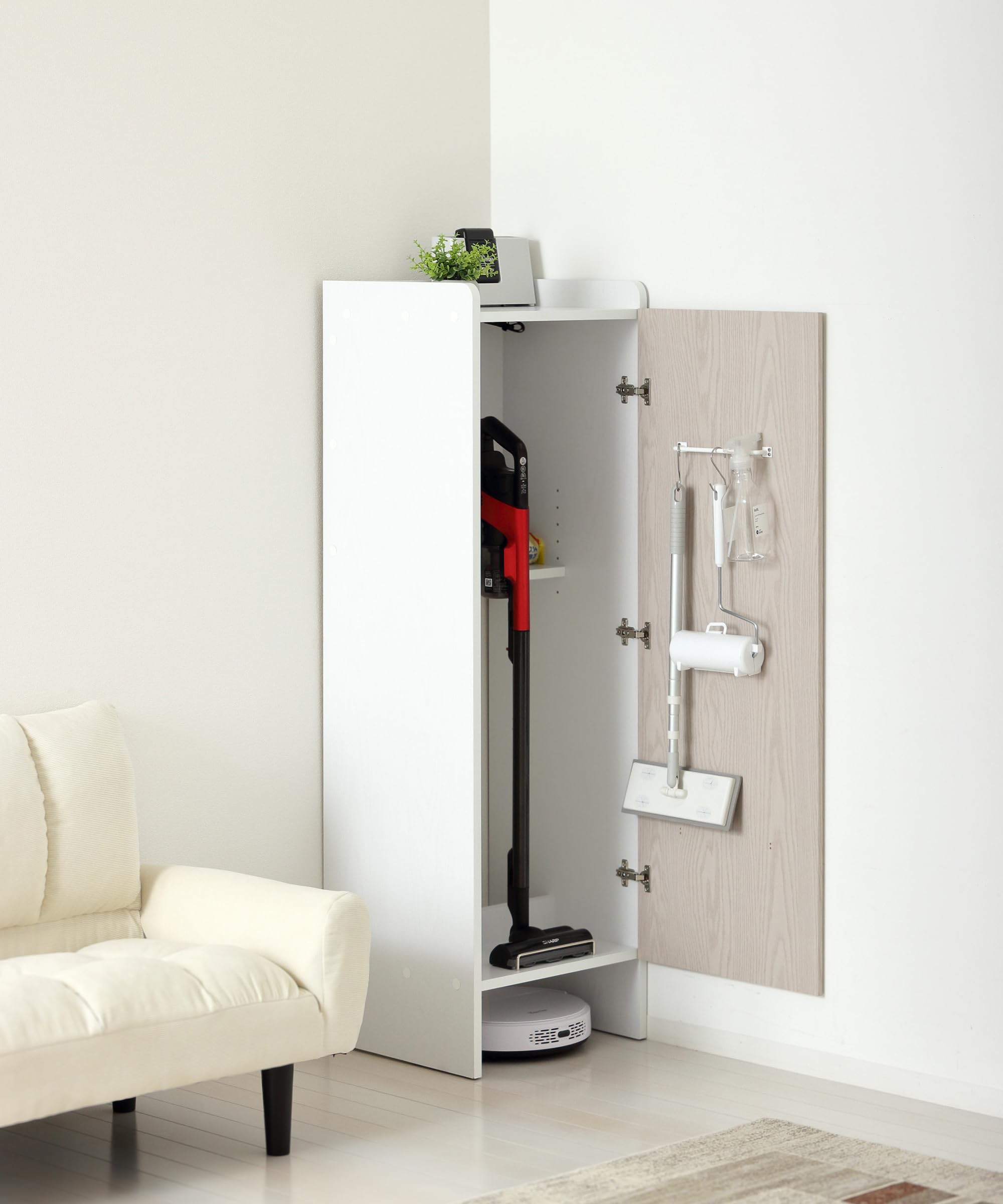 Amazon.co.jp : クリーナーグッズ収納 ブラウン 25236 : ホーム＆キッチン