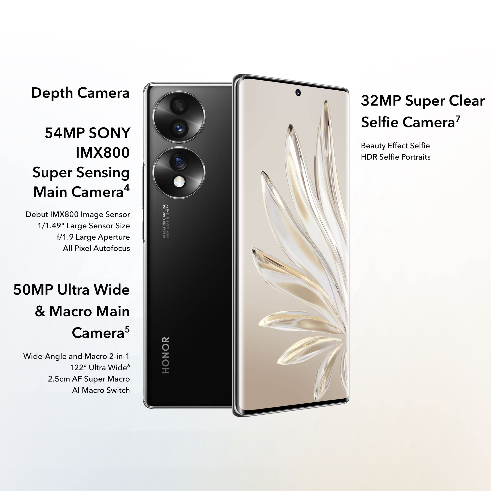 HONOR 70 Smartphone, Mobile Phone 5G, SIM Free Unlocked, 8+256GB