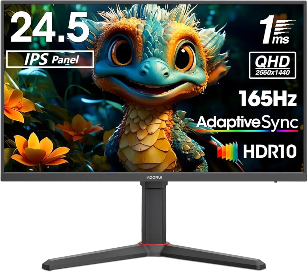 Amazon.co.jp: KOORUI 24.5インチゲーミングモニター QHD(2560*1440