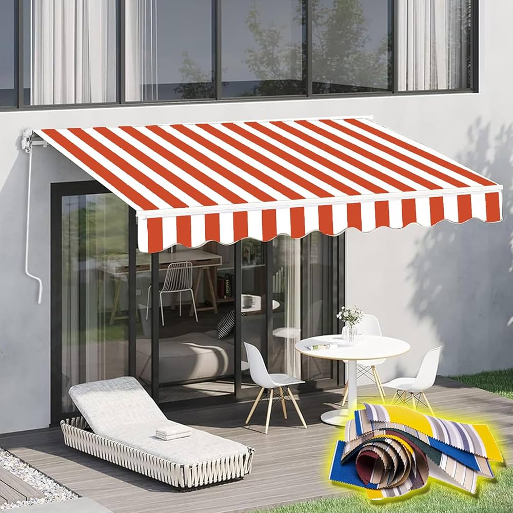 Amazon | 5x4m オーニングテント 大型【2m/2.5m/3m/4m/5m オプション