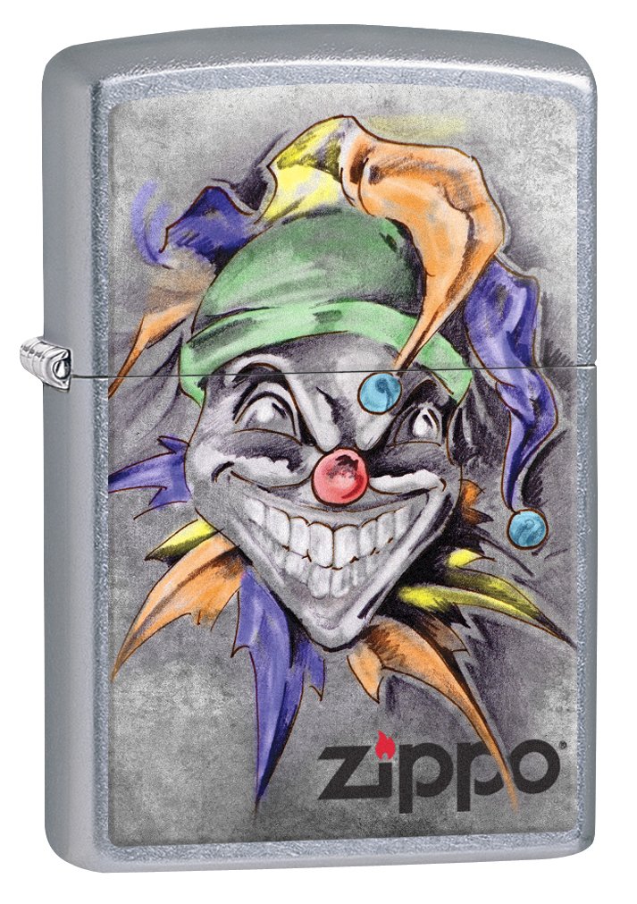 Amazon.com: Zippo Lighter: Joker with Hat - Street Chrome 78282
