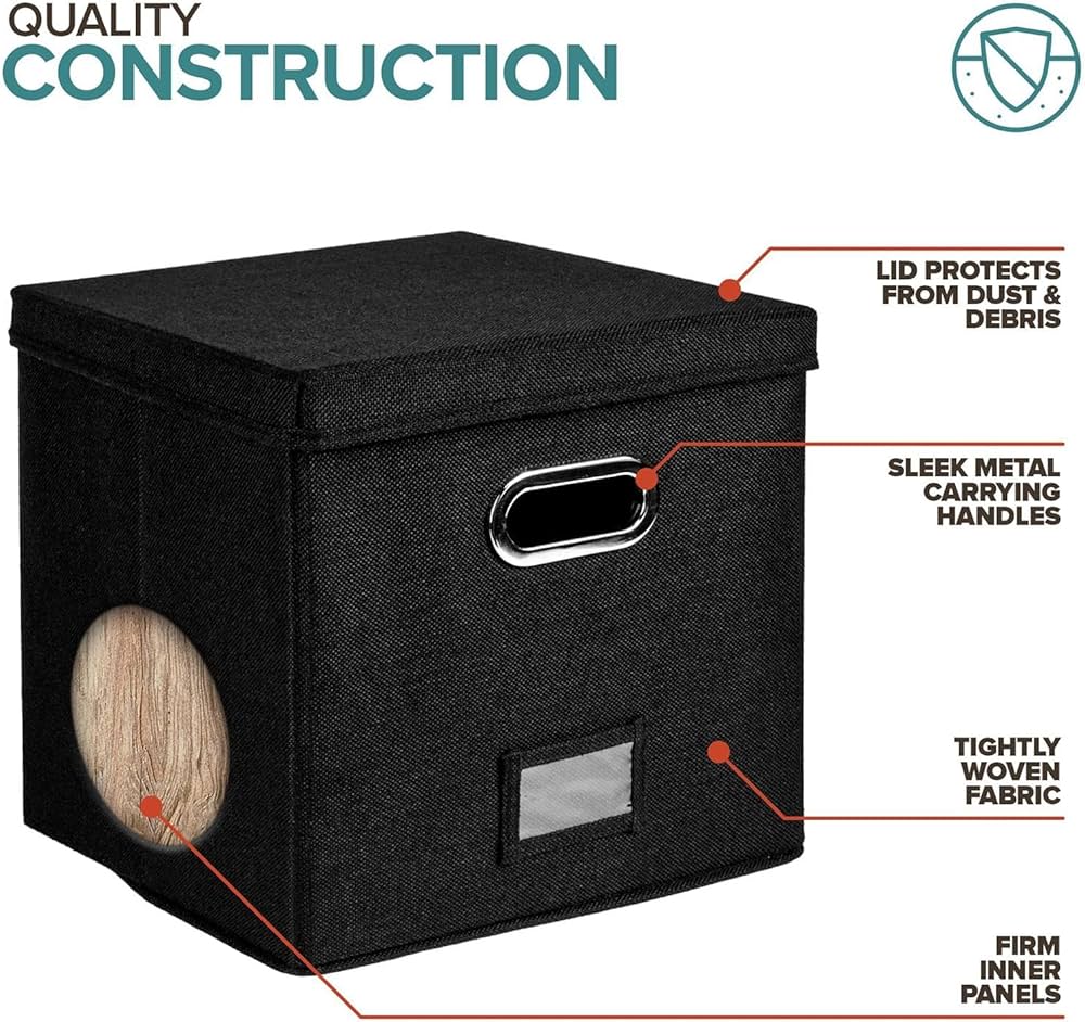 Amazon｜レコード収納ボックス - ビニール LP ホルダー、レコード