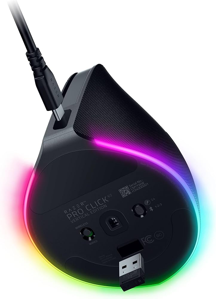 Amazon.com : Razer Pro Click V2 Vertical Wireless Mouse: 6 Button