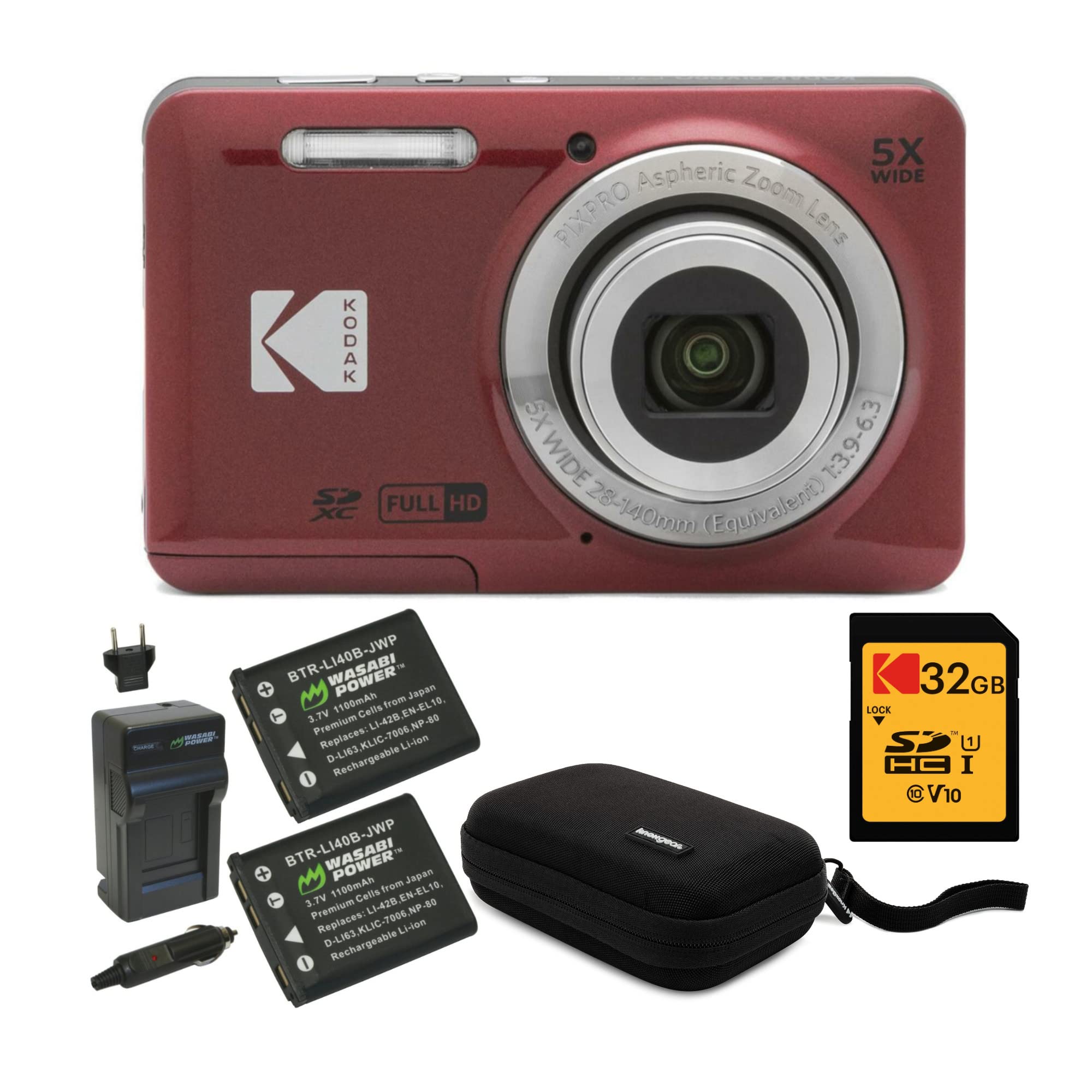 Amazon.com : KODAK PIXPRO Friendly Zoom FZ55 Digital Camera (Red
