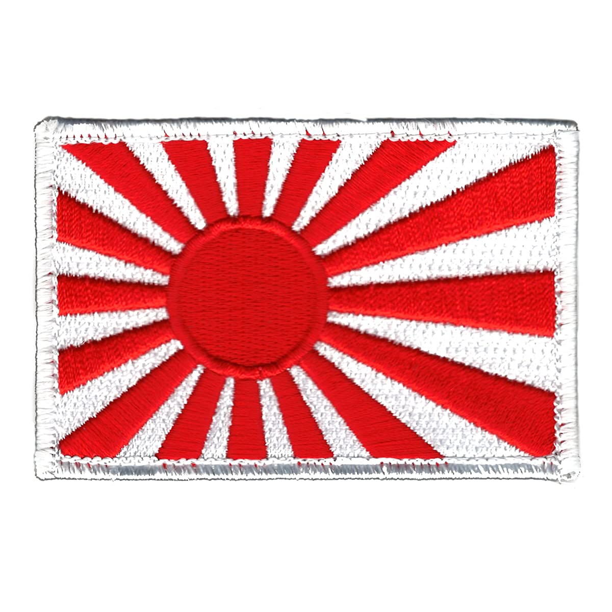 Amazon | 自衛隊グッズ ワッペン 海上自衛隊 旭日旗 6×9 (白フチ×赤