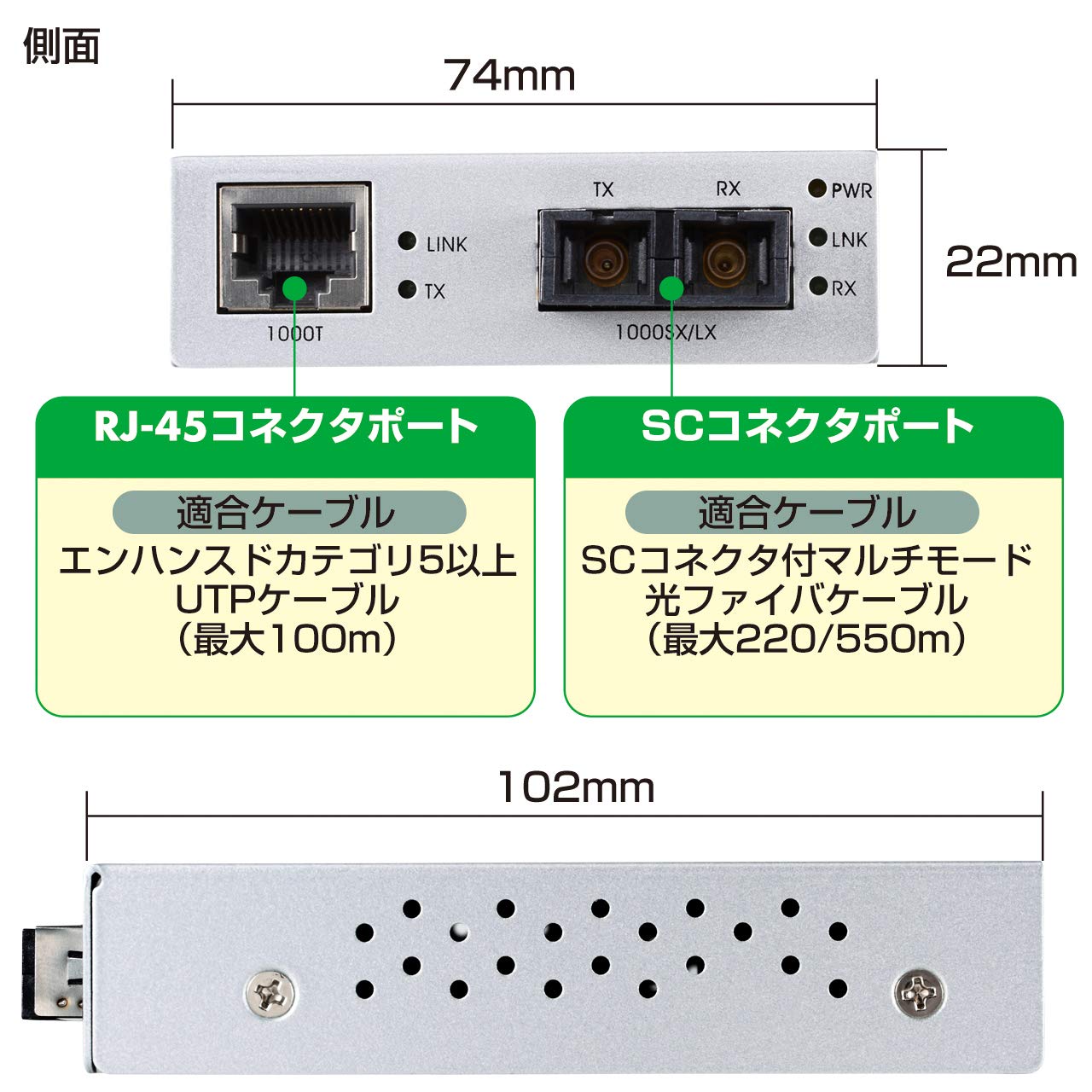 Amazon.co.jp: サンワサプライ 光メディアコンバータ LAN-EC212C