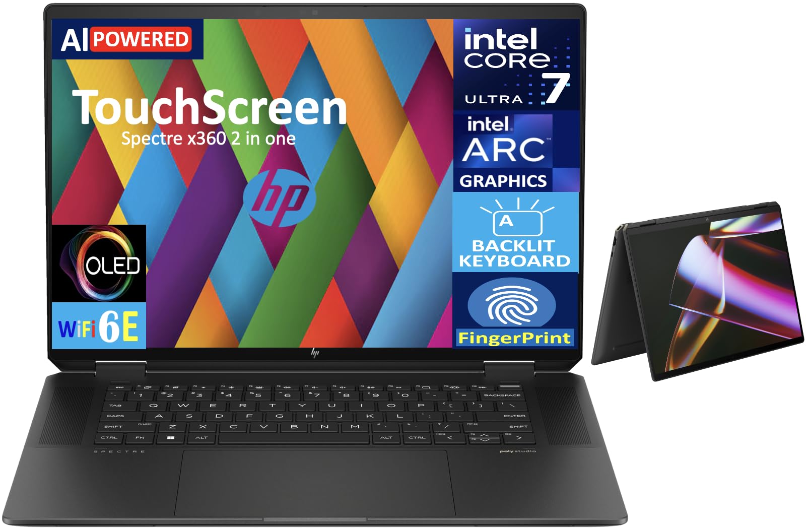 Amazon.com: HP Spectre x360 AI Powered 2-in-1 Laptop 16