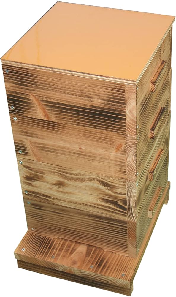 Amazon.co.jp: 日本蜜蜂 日本みつばち 日本ミツバチ 巣箱 重箱式 4段