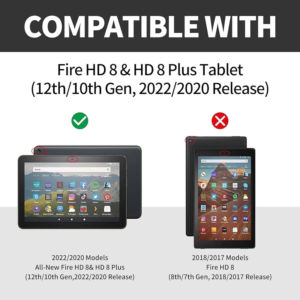 Amazon.com: for Fire HD 8 & Fire HD 8 Plus Tablet (12th Generation