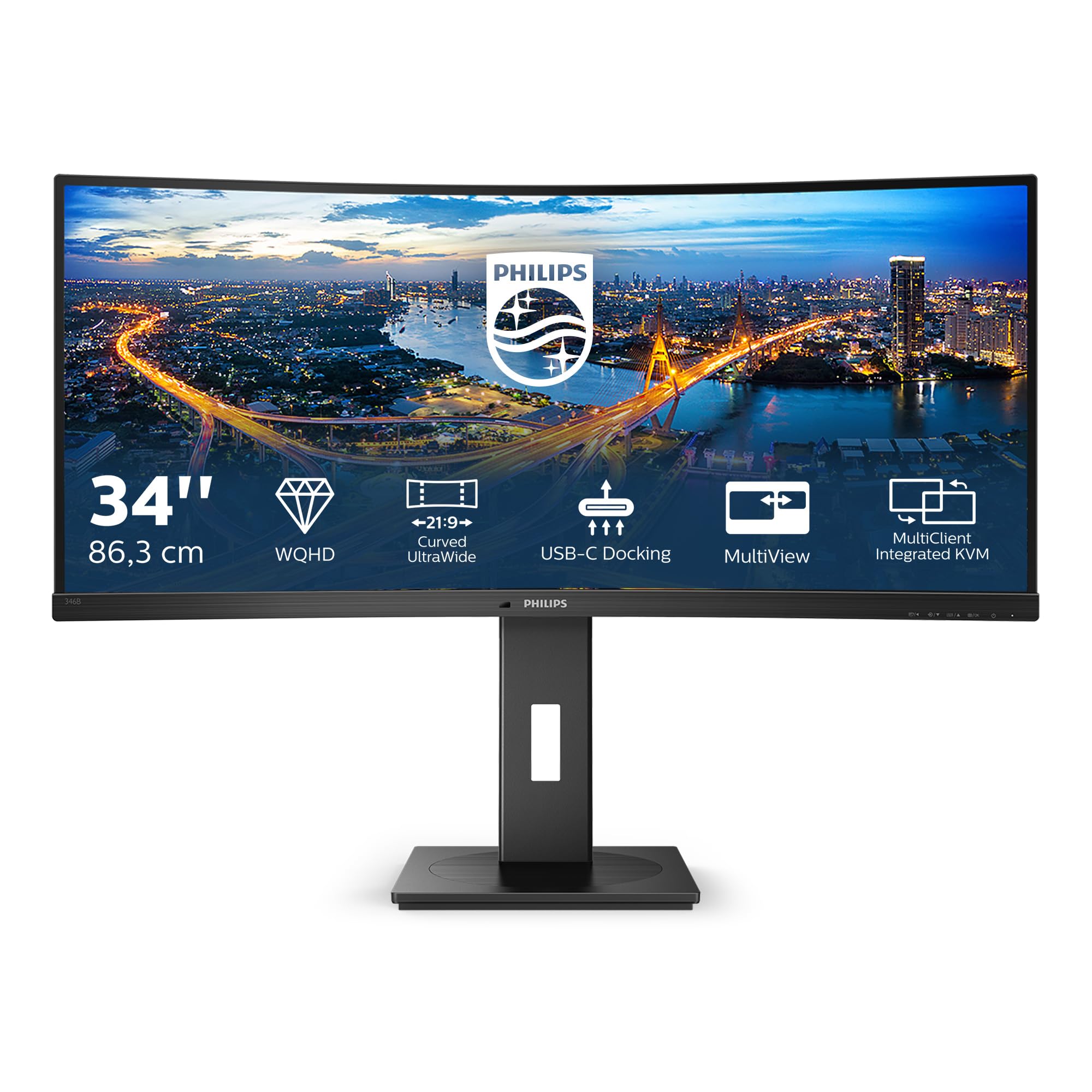 Amazon.com: Philips Curved Monitor 346B1C 86 cm (34-inch) (HDMI