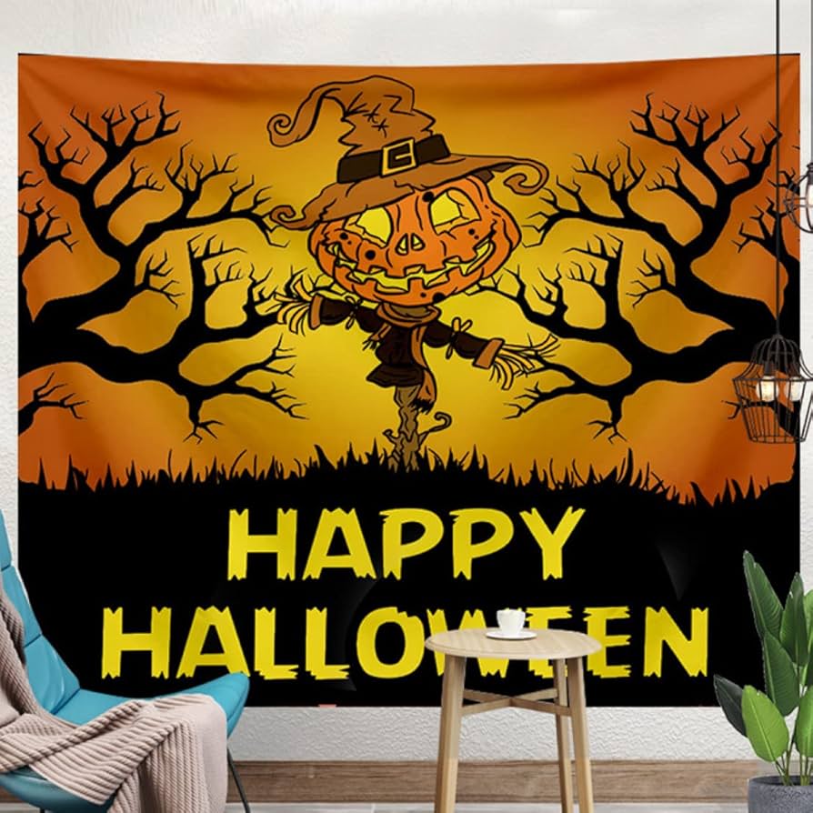 Amazon.co.jp: [KMBIGNK] タペストリー ハロウィン カラー 壁掛け