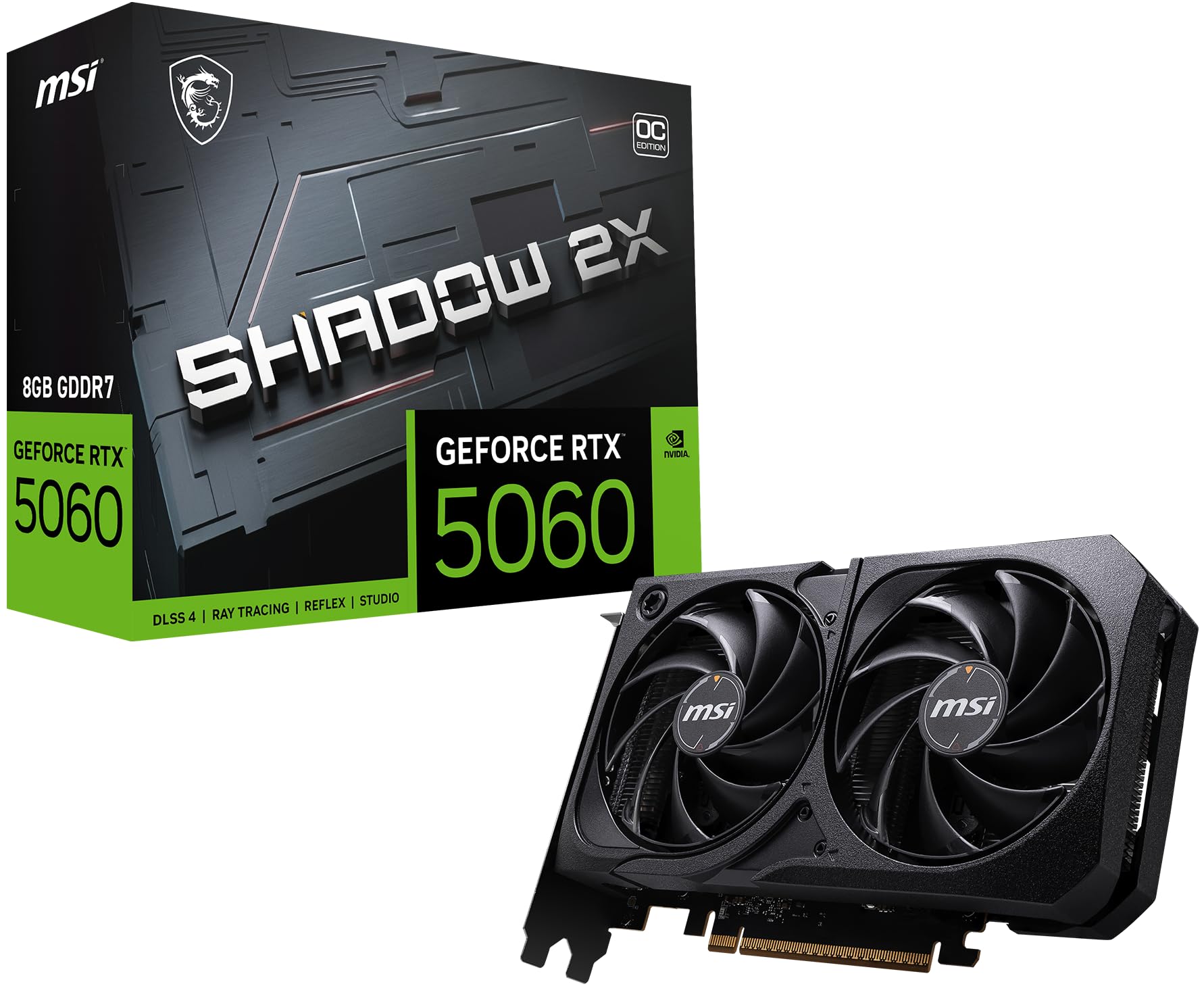 MSI NVIDIA GeForce RTX 5060 8G Shadow 2X OC Gaming Graphics Card