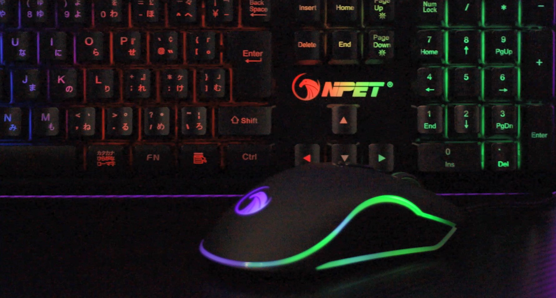 Amazon | NPET キーボード マウス セット ゲーミング LED バックライト