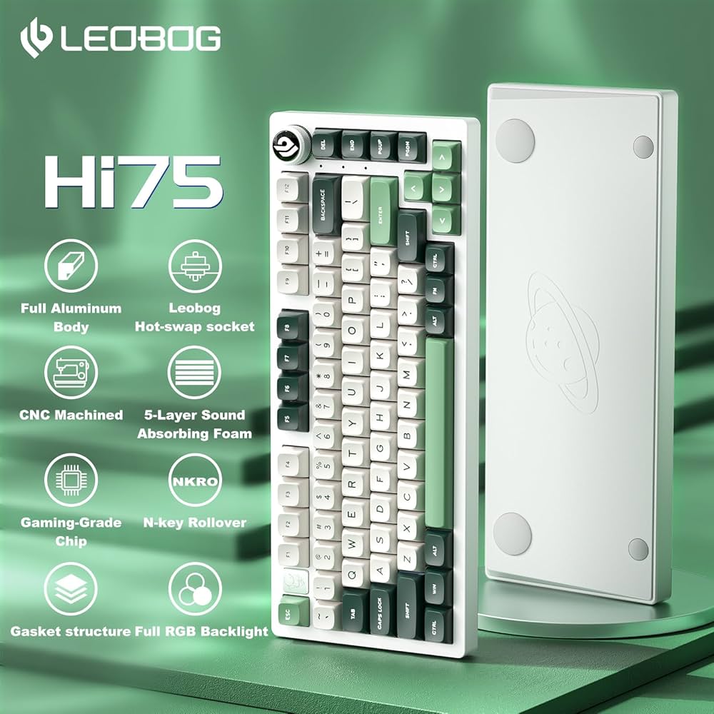 Amazon.co.jp: LEOBOG Hi75 ゲーミングキーボード 有線 75%メカニカル