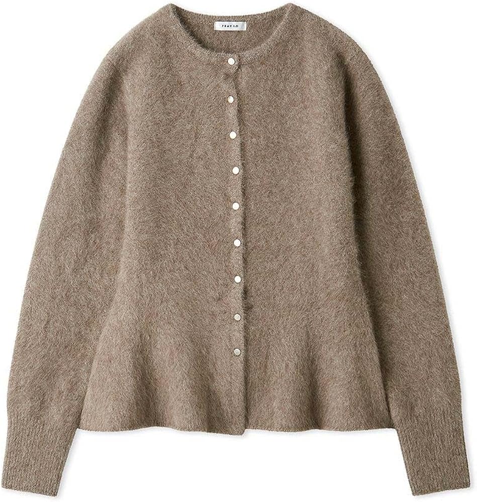 Amazon | [フレイ アイディー] FOXカシミアペプラムカーディガン
