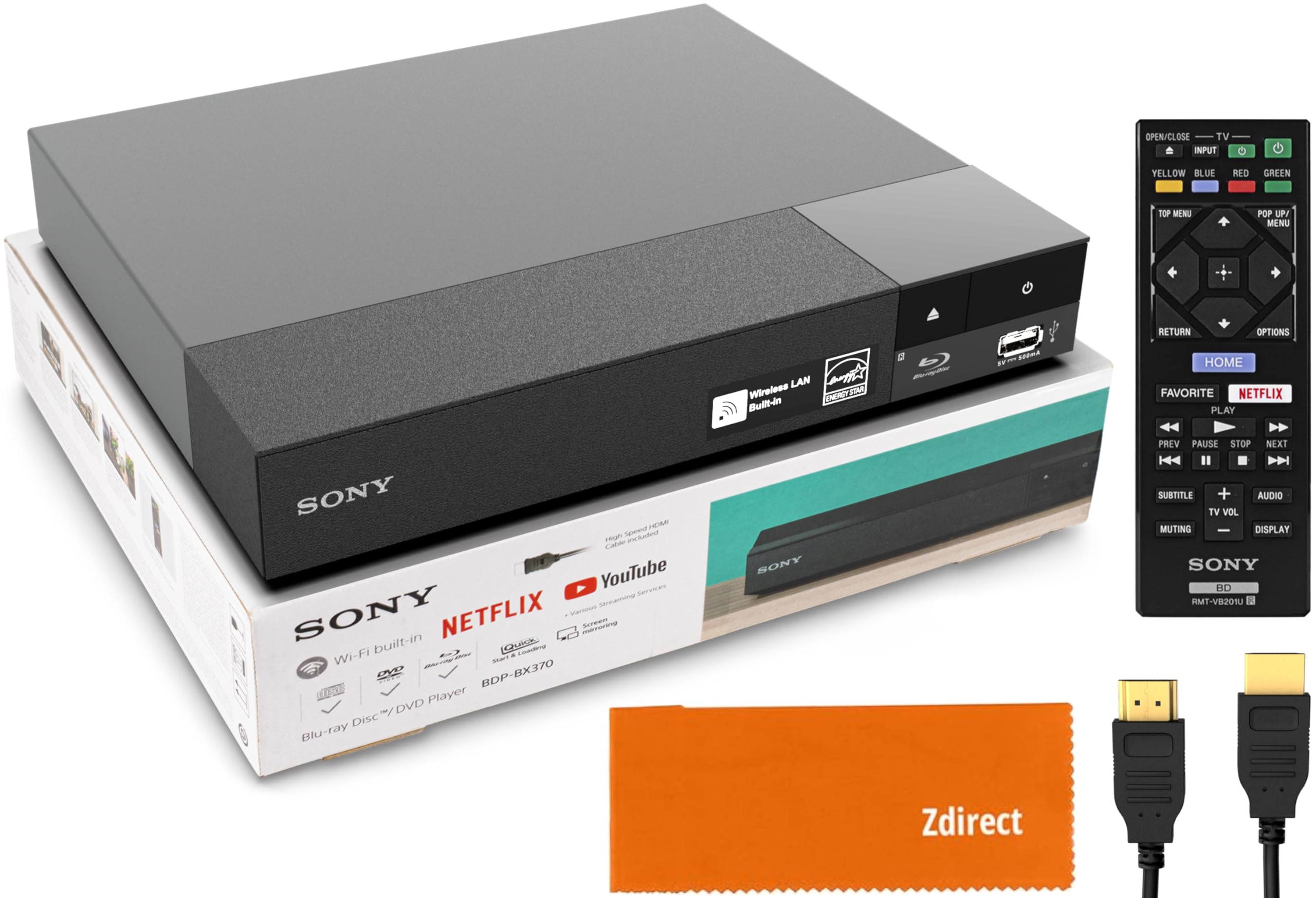 Amazon.com: Sony DVD Player Blu Ray Player BDP-BX370 - Streaming