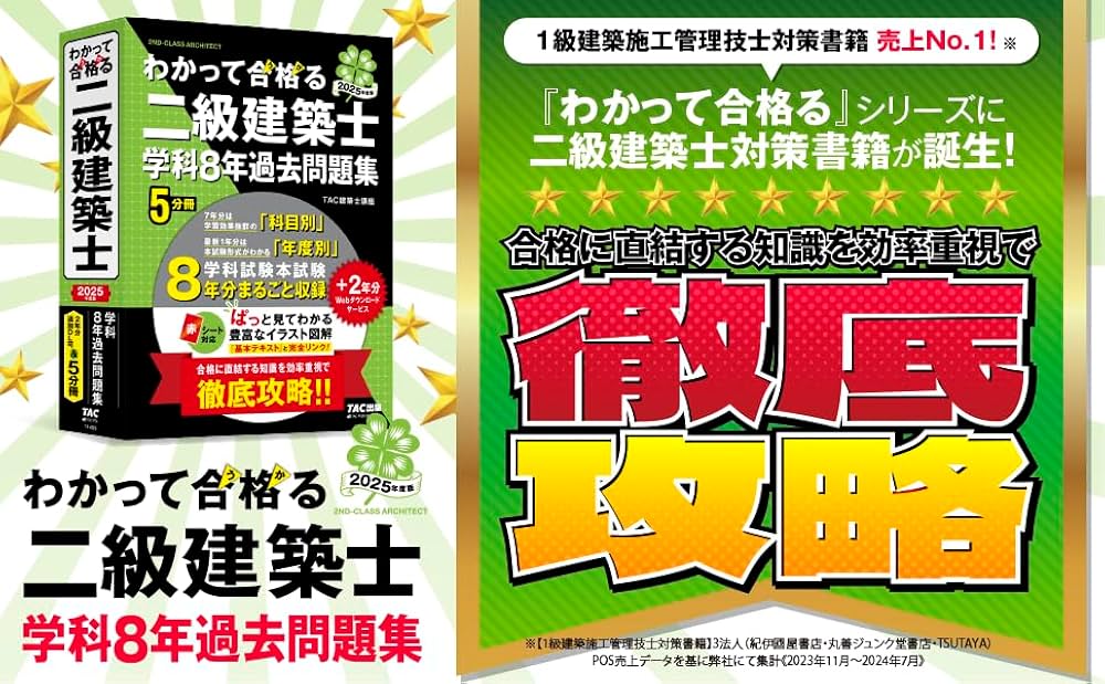 わかって合格（うか）る二級建築士 学科8年過去問題集 2025年度版