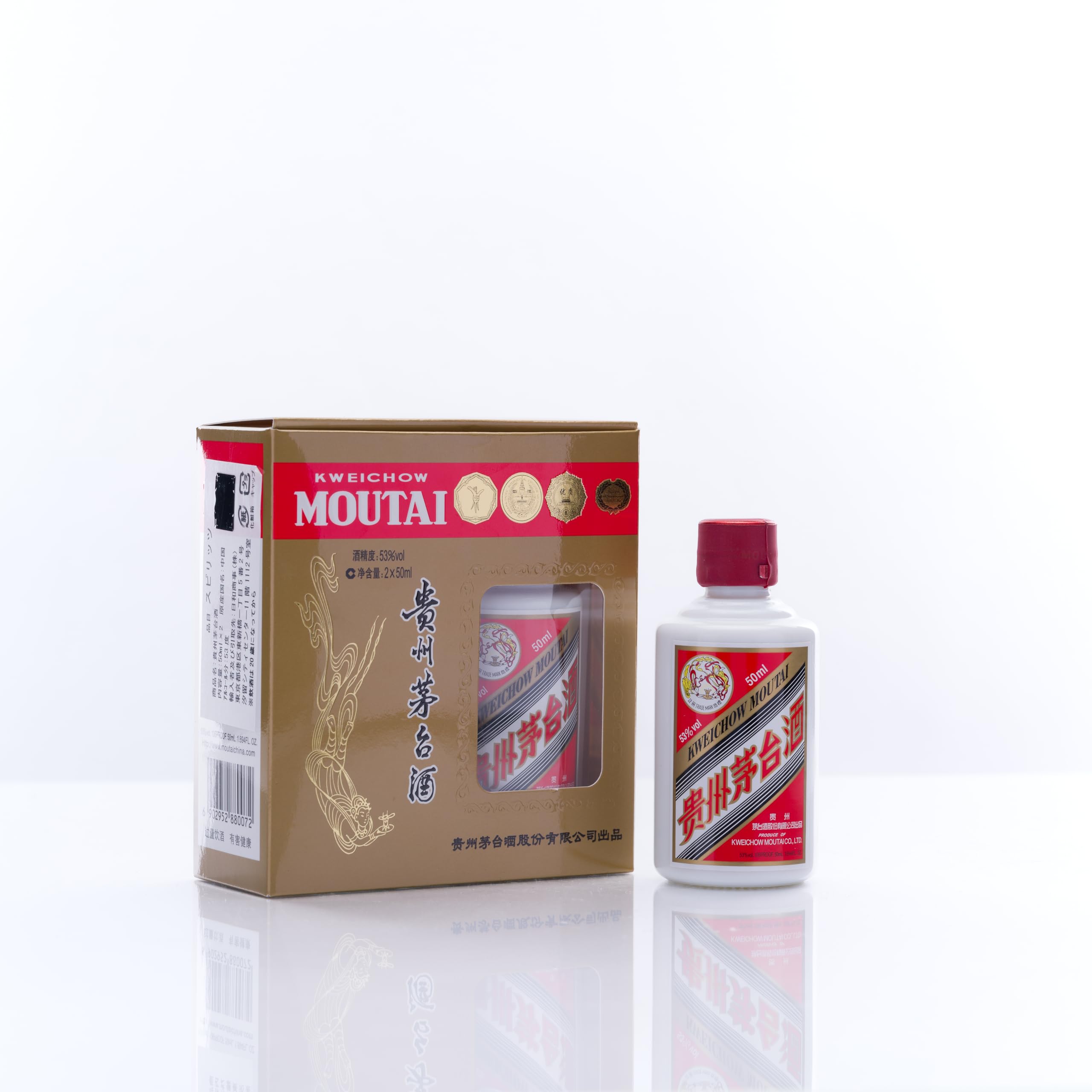 Amazon.co.jp: 貴州茅台酒 飛天 アルコール53度50ml*2（2本セット