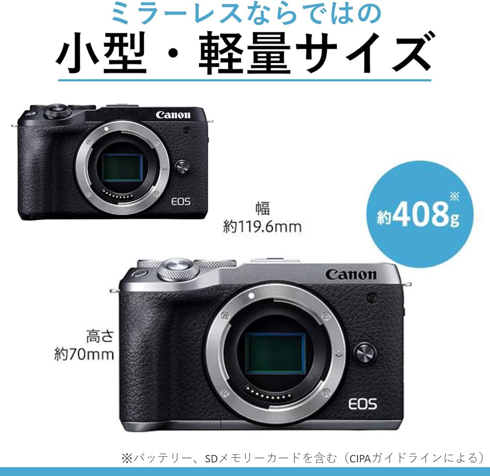 Amazon | Canon ミラーレス一眼カメラ EOS M6 Mark II ダブルズーム