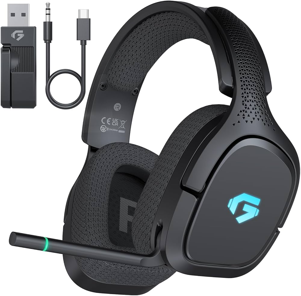 Amazon.co.jp: ゲーミングヘッドセット 【2.4G USB/Type-cアダプター