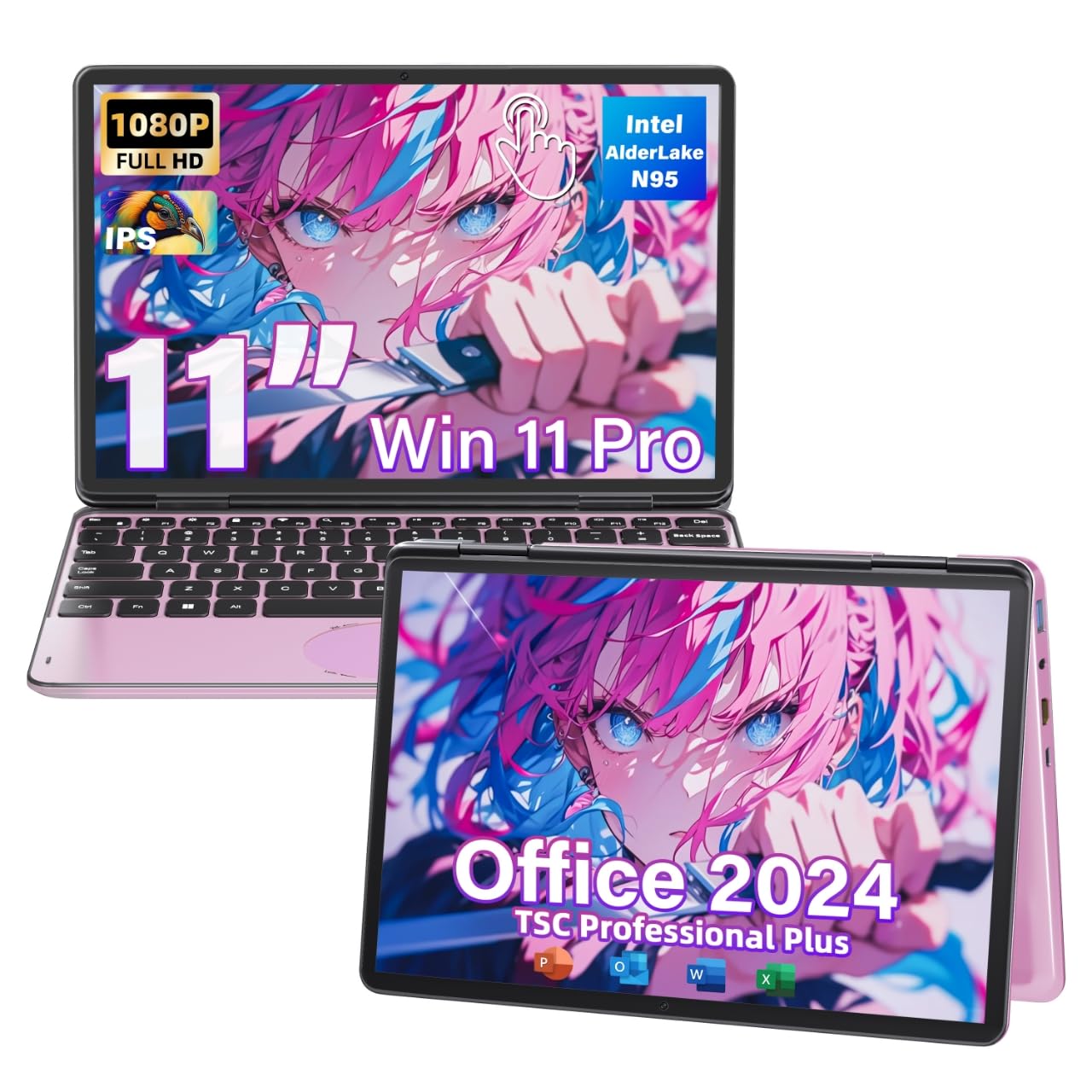 Amazon.co.jp: 【Office 2024搭載】 2in1ノートパソコン 10.95インチ