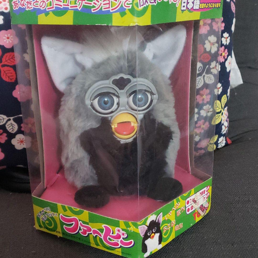 Amazon.co.jp: ファービー Furby 初代日本語版 グレー×ブラック 超