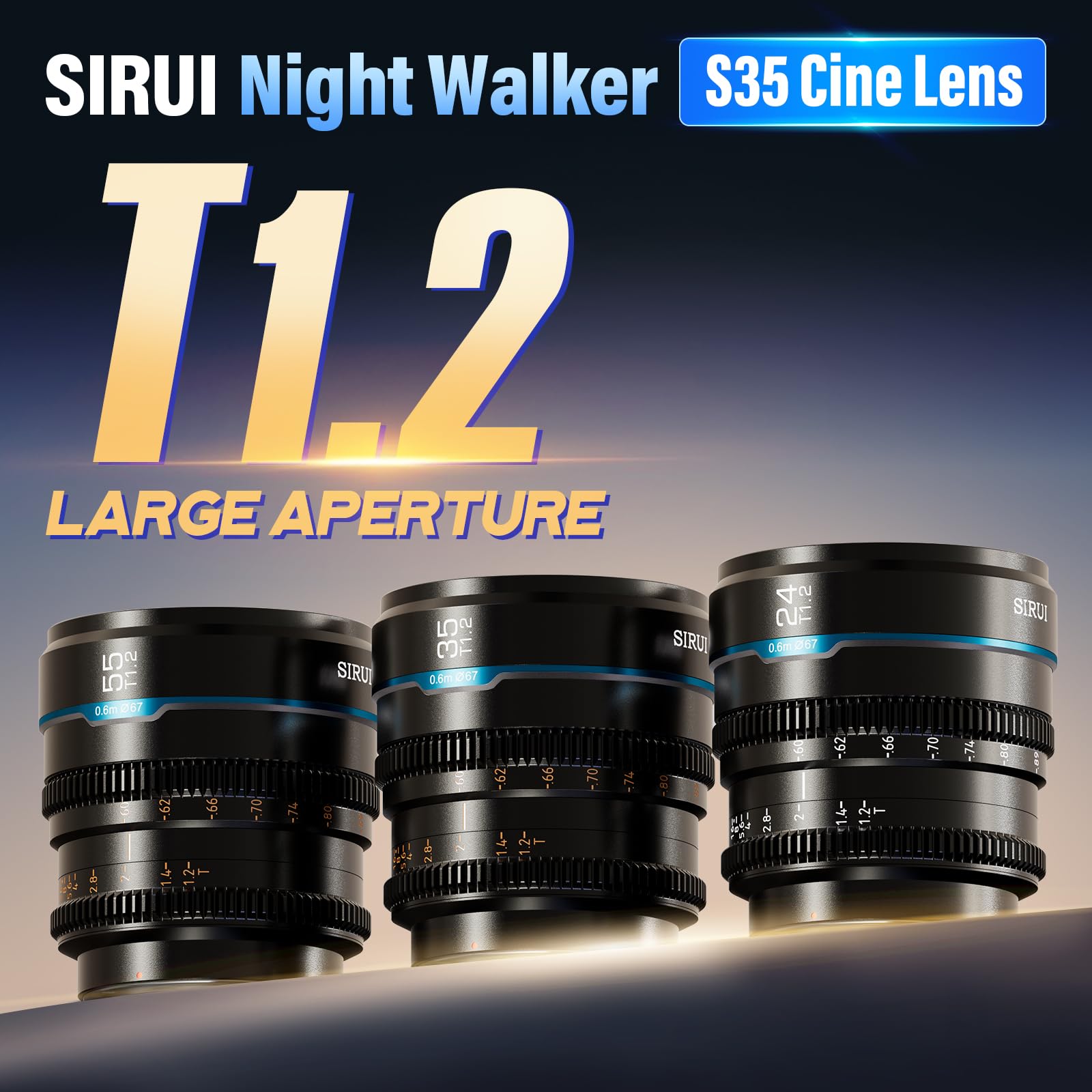 Amazon.com : SIRUI Night Walker S35 Manual Focus Cine Lens Set