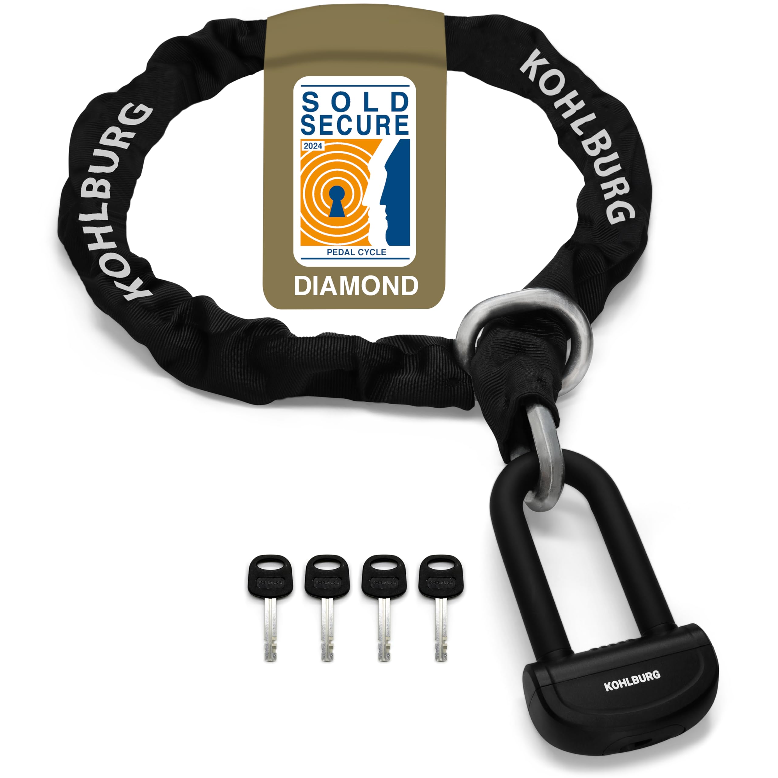 Amazon.co.jp: KOHLBURG バイクロック チェーンロック U字ロック