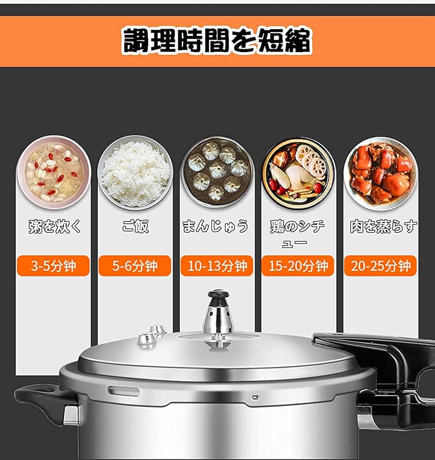 Amazon｜圧力鍋 ステンレス鋼圧力鍋 業務用圧力鍋 3層底構造 伝統式