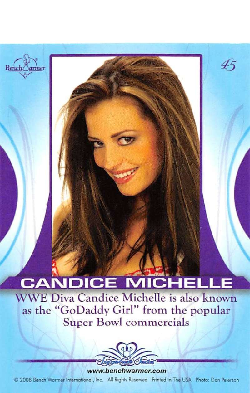 2008 Bench Warmer Signature #45 Candice Michelle Trading Card in