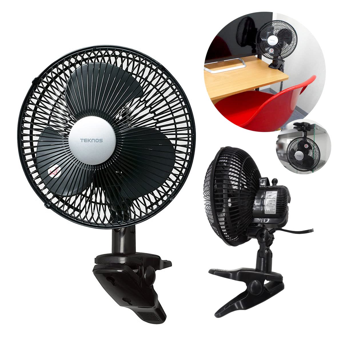 Amazon | TEKNOS テクノス「クリップ扇 約23cmクリップ扇風機」23cm