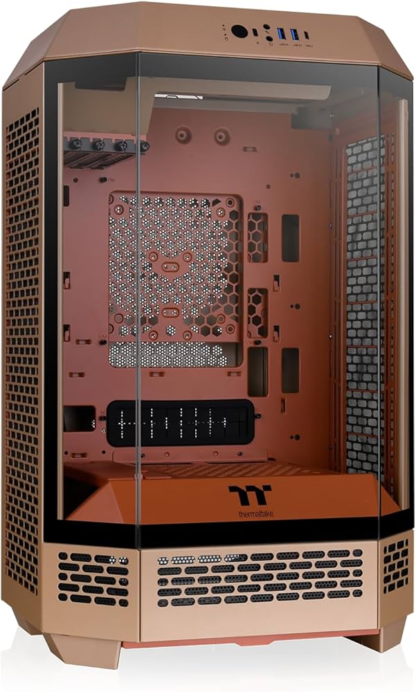 Amazon | Thermaltake The Tower 300 Gravel Sand 3面強化ガラスパネル