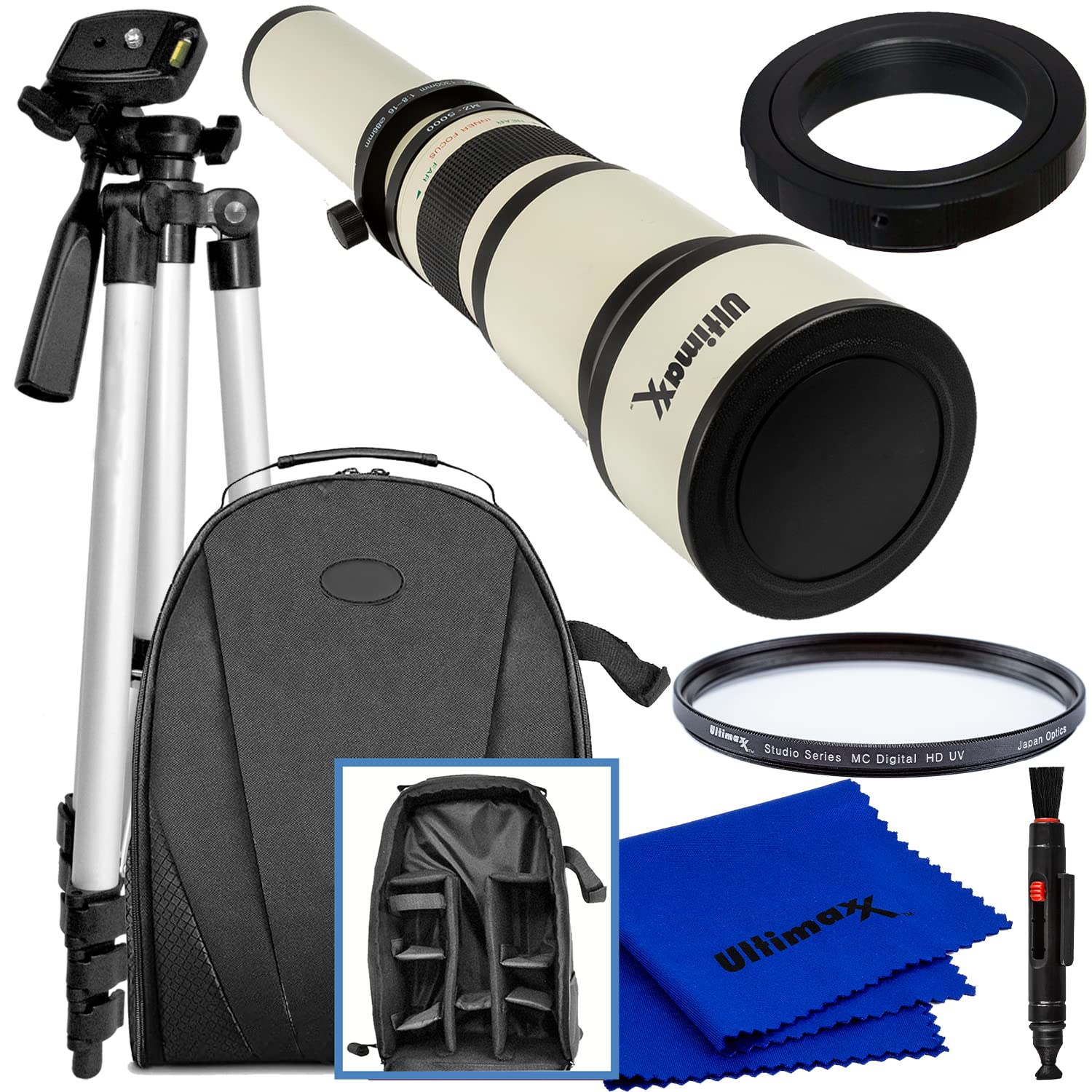 Amazon.com : Ultimaxx 650-1300mm (w/ 2x- 1300-2600mm) Telephoto