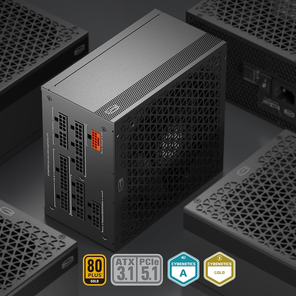 Amazon | PCCOOLER CPS PSU YS1000 電源、1000W 80 Plus Gold 認定