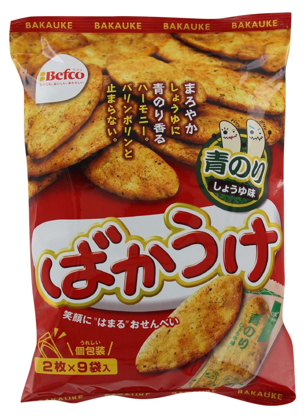 Amazon.co.jp: 栗山米菓 ばかうけ青のり 18枚×12袋 : 食品・飲料・お酒