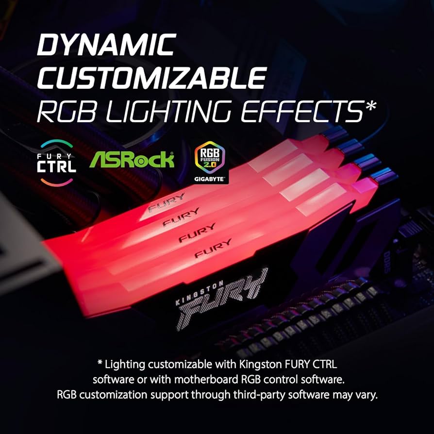 Amazon.com: Kingston FURY Renegade RGB 32GB (2x16GB) 6400MT/s DDR5