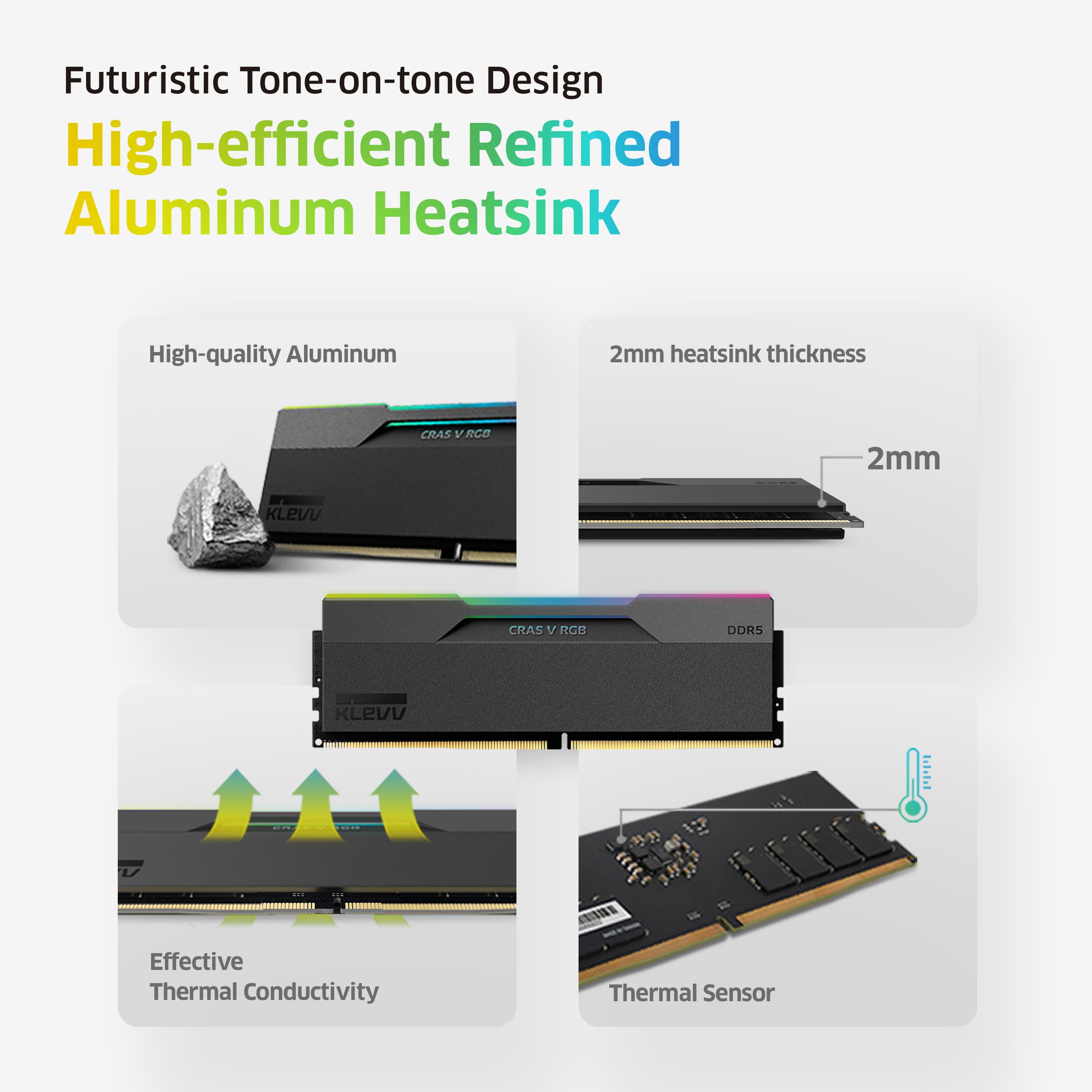 KLEVV CRAS V RGB DDR5 32GB (2x16GB) 6400MHz CL32 SK Hynix A-Die