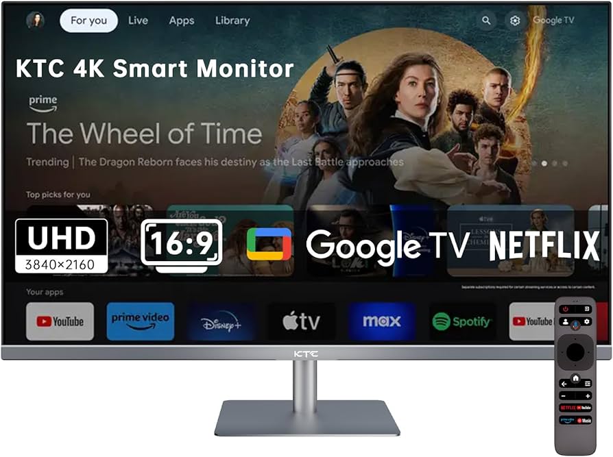 Amazon.com: KTC 32 Inch 4K Smart Monitor, Google System UHD (3840x