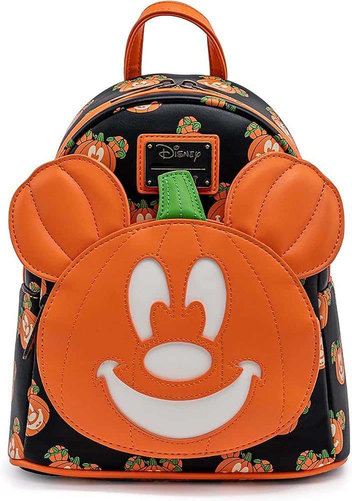 Amazon.com: Loungefly Disney Mickey-O-Lantern Womens Double Strap
