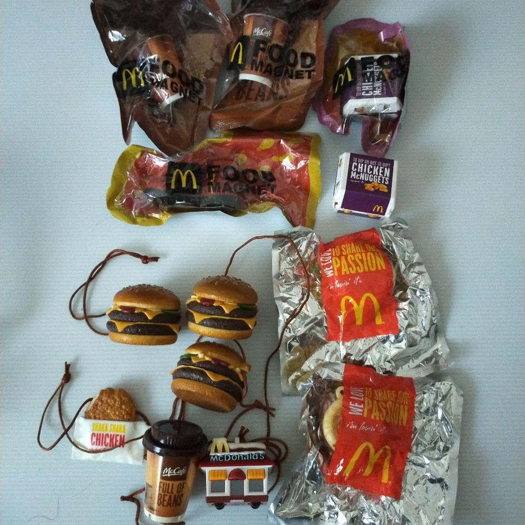 Amazon.co.jp: マクドナルド フードマグネット 5個 フードストラップ