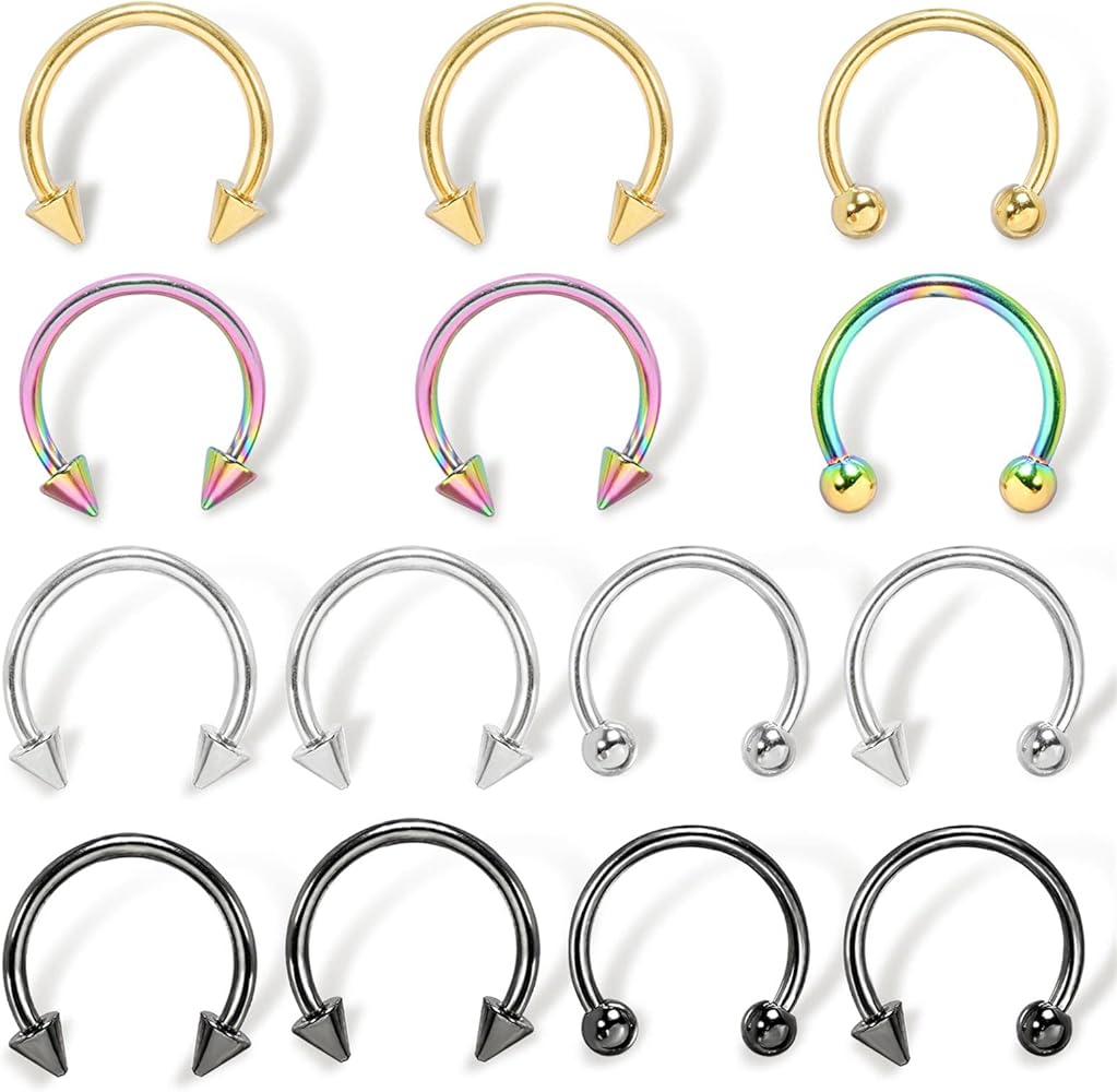 Amazon | DAILI 14個 セプタムリング 16G 18G 女性用 316L サージカル