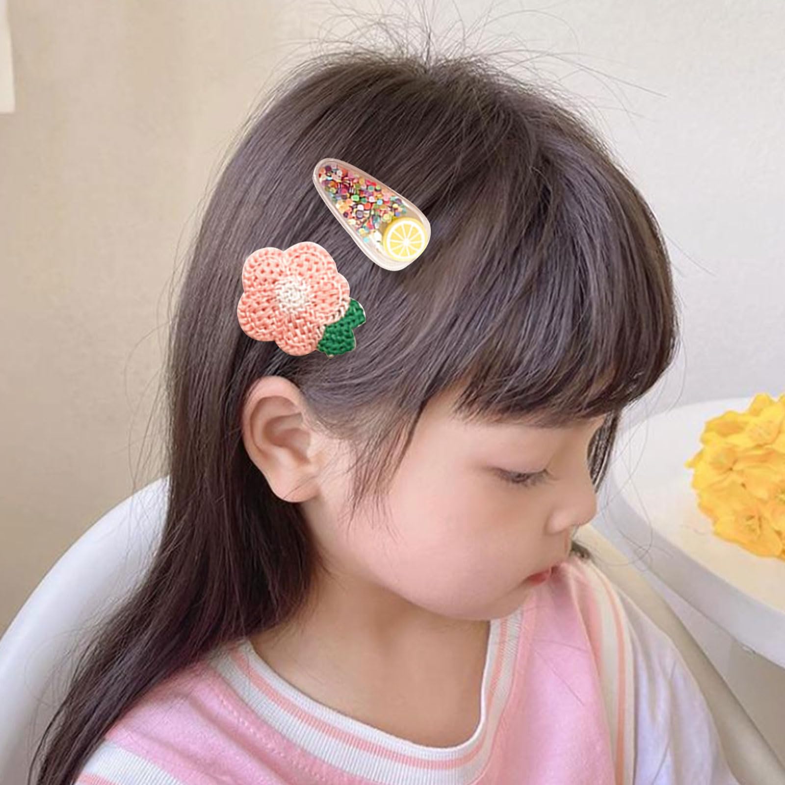 Amazon.co.jp: ヘアクリップ 子供 42点セット 可愛い 花 ハート 果物