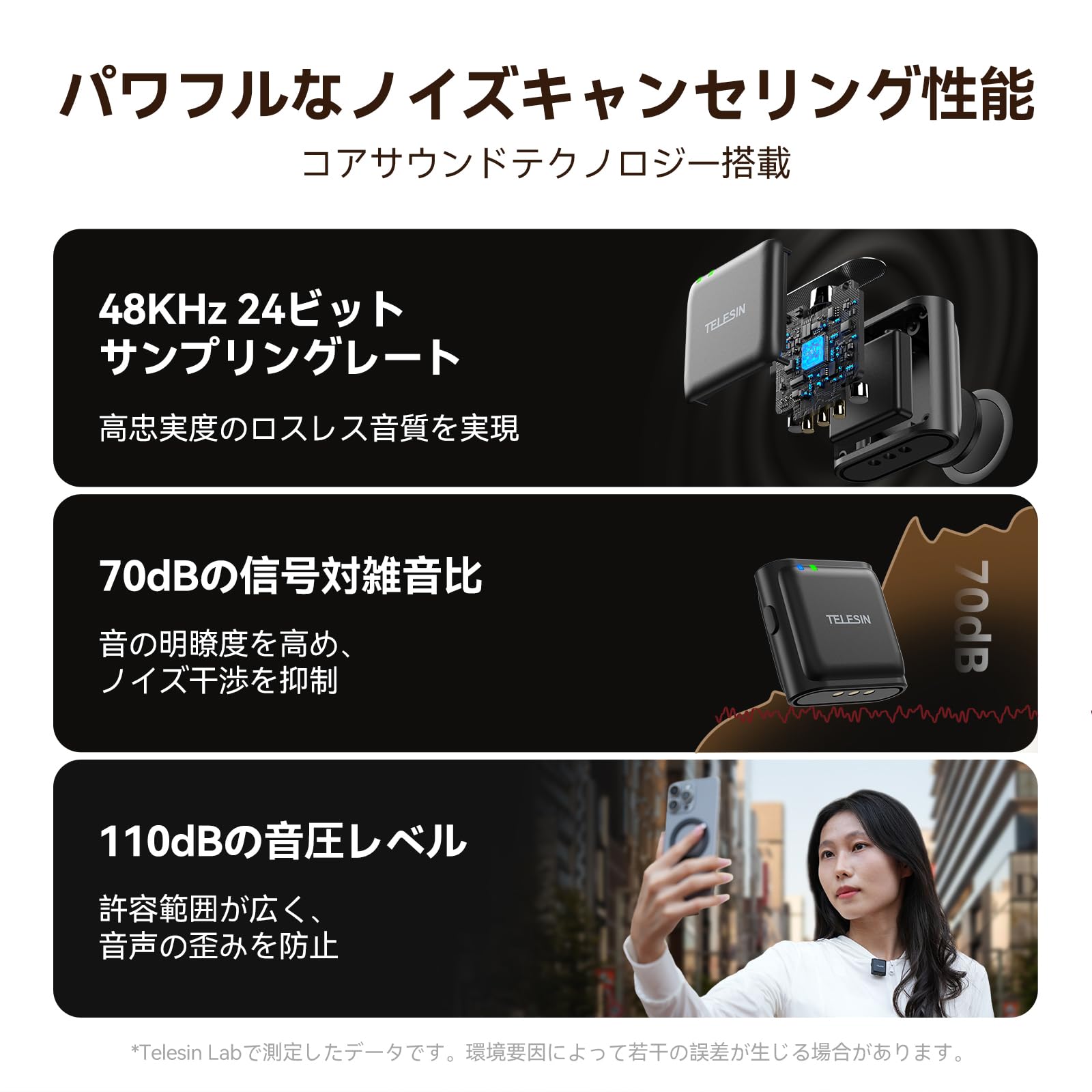 Amazon.co.jp: TELESIN ピンマイク ワイヤレス bluetooth 小型