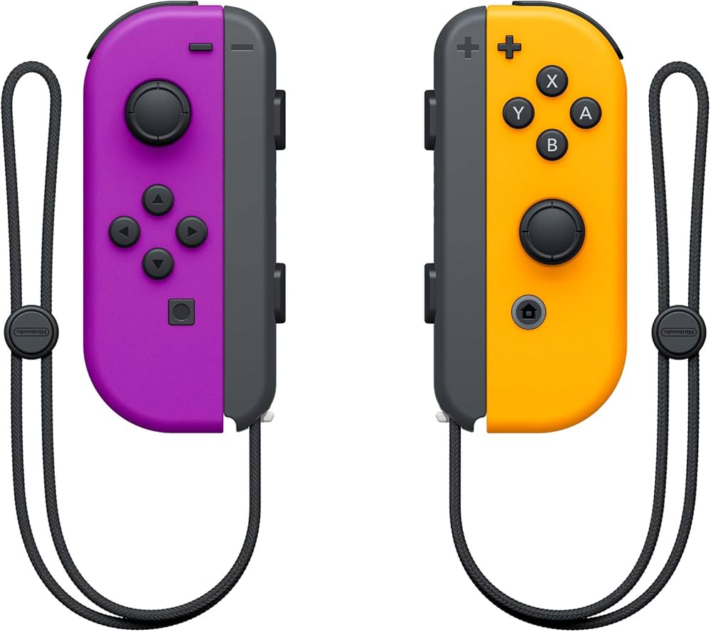 Amazon | Nintendo Joy-Con (L)/(R) -Neon Purple/Neon Orange for
