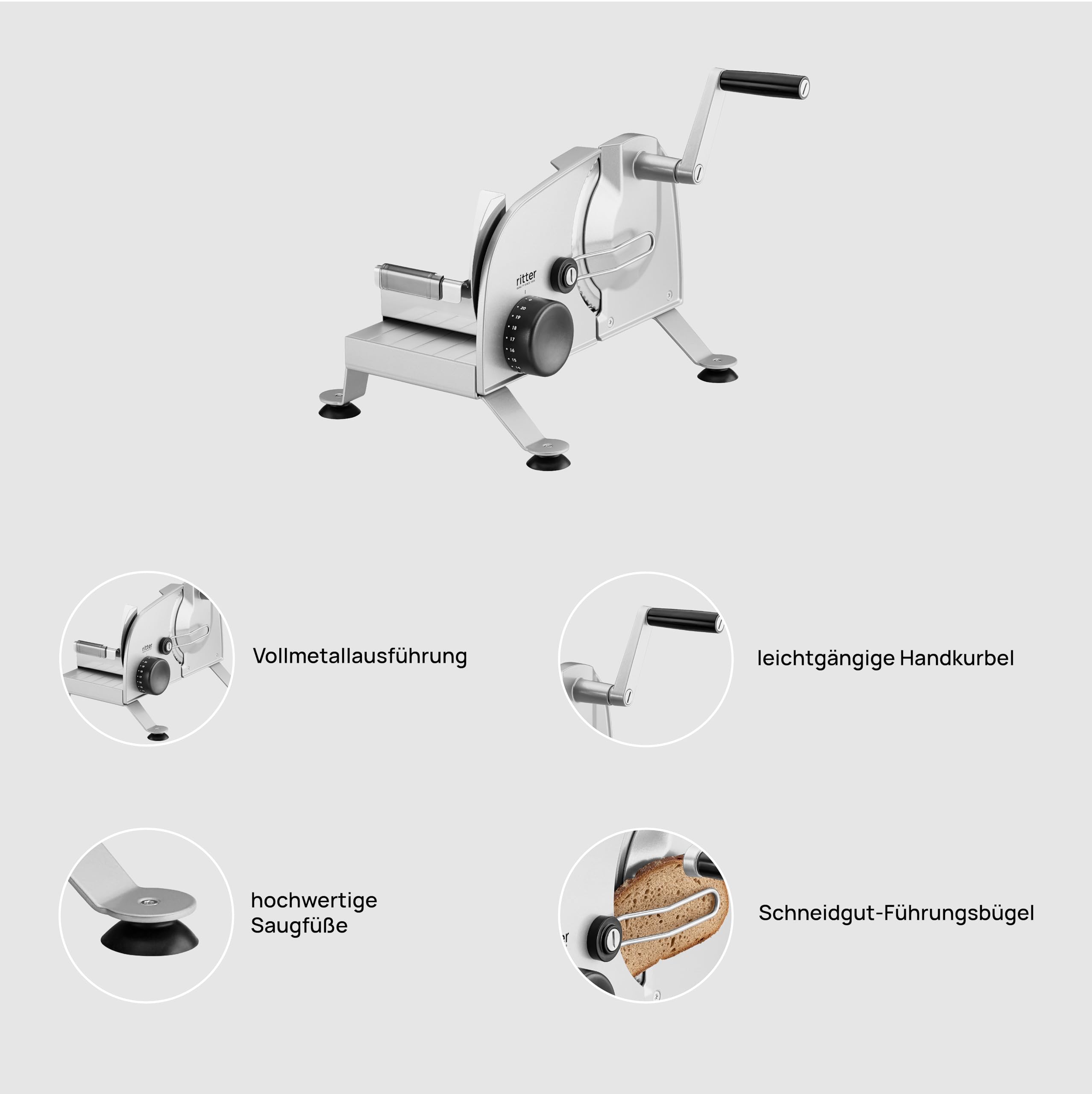 Amazon | ritter manus 3 手動ユニバーサルフードスライサー&パン