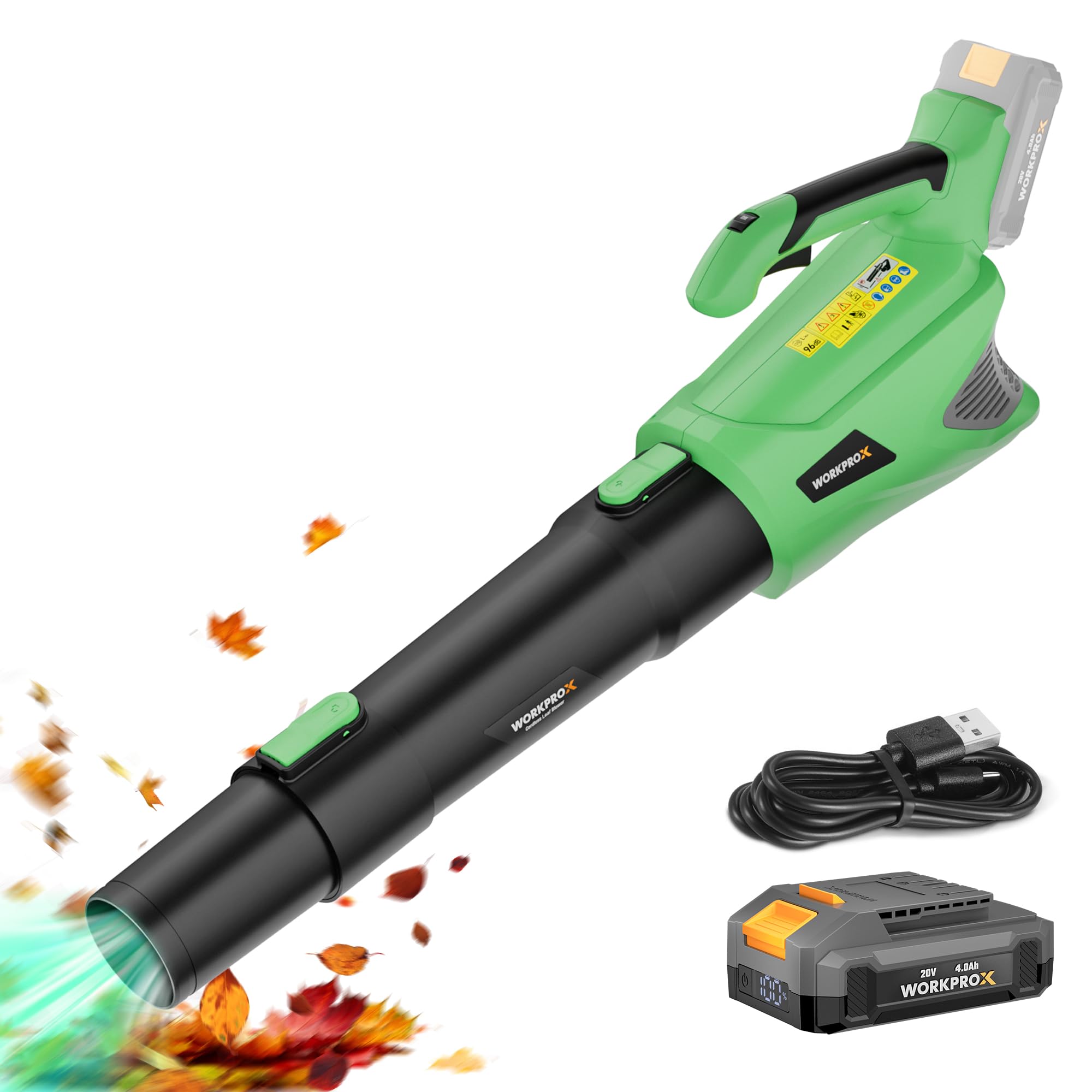 Amazon.co.jp: WORKPROX ブロワー 電動ブロアー 充電式ブロワー