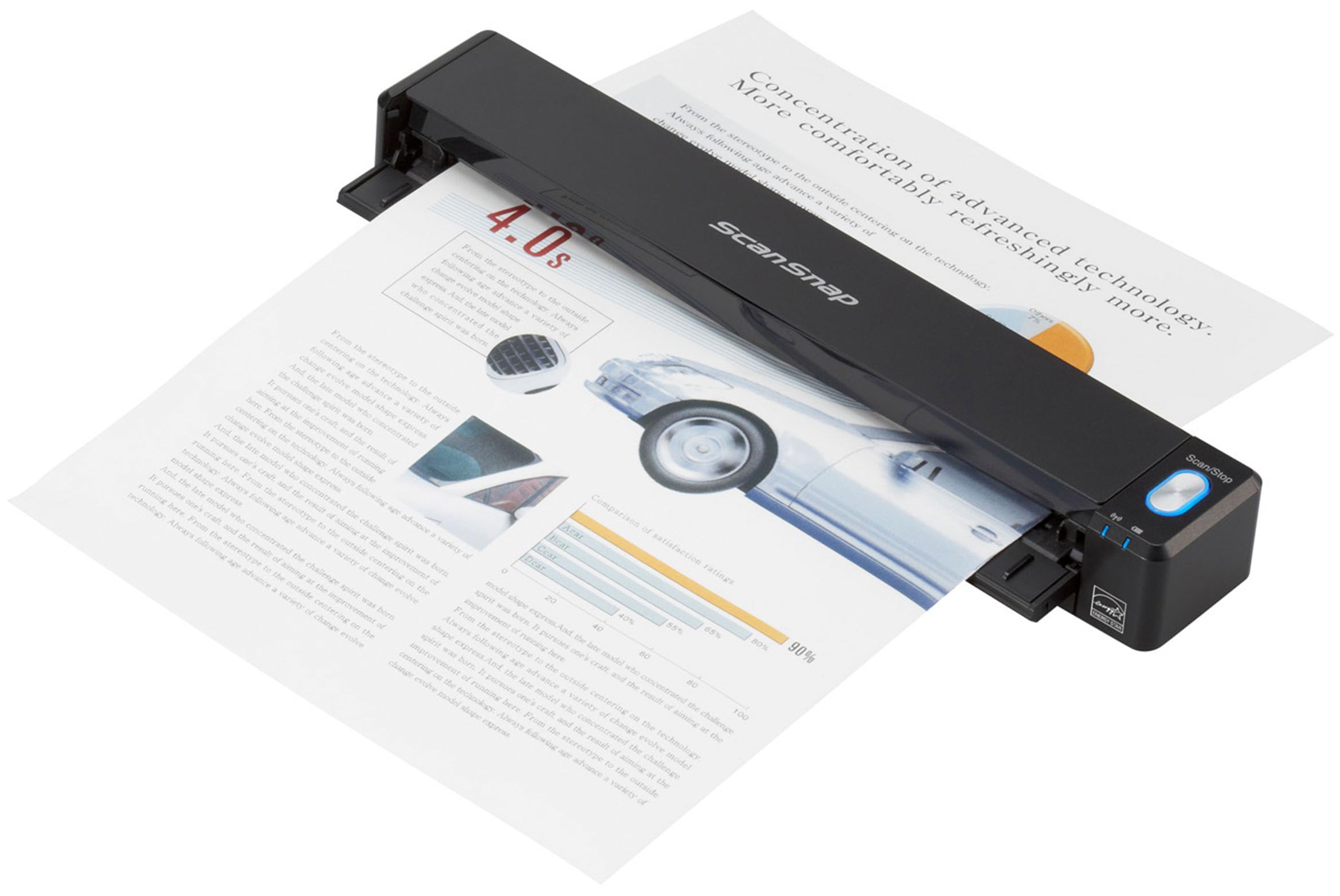 ScanSnap iX100 Wireless Mobile Portable Scanner for Mac or PC