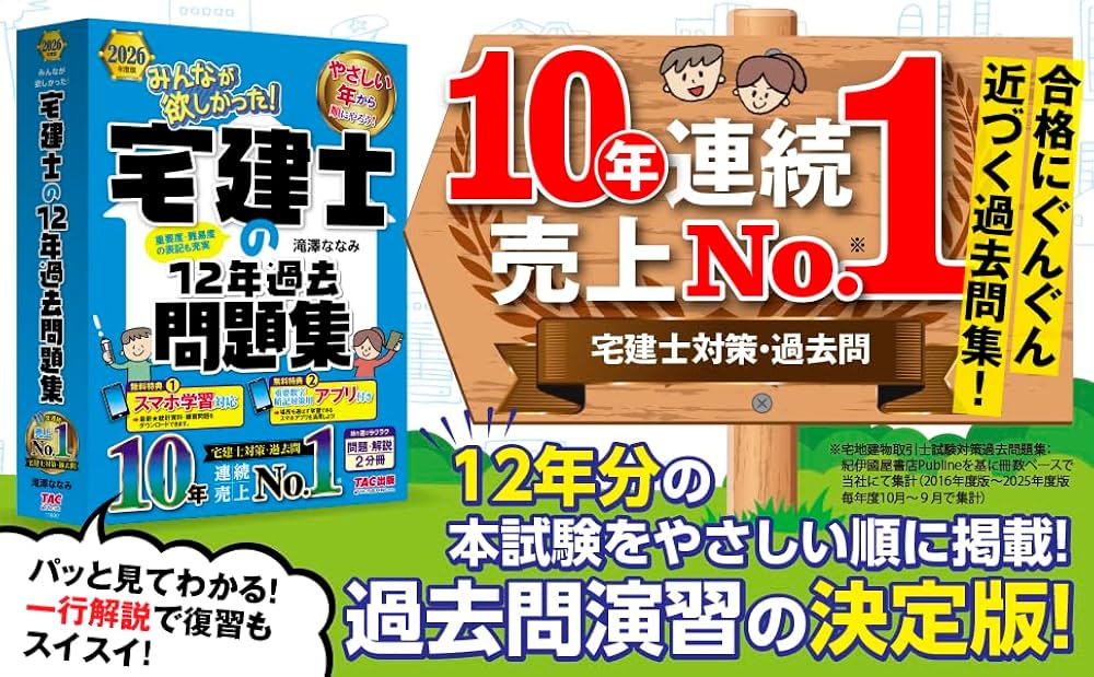 2026年度版 みんなが欲しかった！ 宅建士の12年過去問題集【スマホ学習